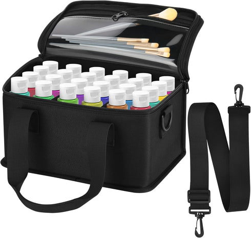 Acrylic Paint Organizer Paint Holder Bag with Handle and Shoulder Strap for Craft Hobby Paint Storage, Acrylic Paint Storage Craft Paint Storage, ...