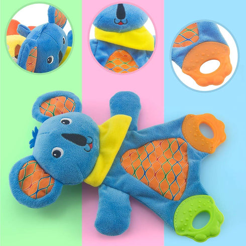 teytoy My First Baby Teething Toy, 2pcs Soft Crinkle Cloth Baby Toys for Toddler, Infants and Kids Perfect for Baby Shower(Lion and Koala)...