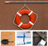 WWD POOL Swimming Pool Aluminum Pole Hanger Set, Black, 2-Pack (4 Hooks), for Telescoping Poles, Leaf Rakes, Skimmers, Nets, Brushes, Vacuum Hoses...