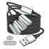6.6Ft Long USB Cable, USB Extension Cable 1 Male to 3 Female USB Adapter Compatible with Webcam, Camera, Phone, USB hub, Mouse, Keyboard, Printer,...