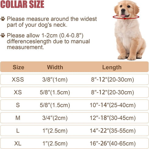 Reflective Dog Collar with Buckle Adjustable Safety Nylon Collars for Small Medium Large Dogs, Red M...