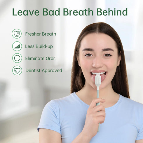 Oral cleaner & Gel Kit | Oral Mucosa Scraper to Fight Bad Breath and Halitosis | Mouth Odor Eliminator | Tongue Cleaner for Adults | Fresh Mint (S...