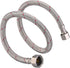 sumerain Braided Stainless Steel Faucet Supply Lines 24 Inch Length 1/2-inch FIP x 3/8-inch Compression Faucet Connector Flexible Hose, Pack of 2...