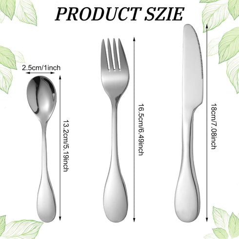 7 Pieces Eating Portion Control Flatware Weight Loss Portion Management Control Silverware Portion Control Serving Spoons Forks Knives Stainless S...
