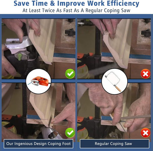 Coping Foot for Jigsaws, High Efficiency Woodworking Tool Compatible with Most Jigsaws...