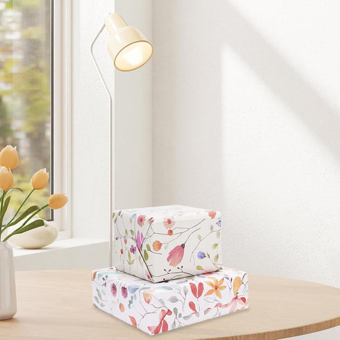 JarThenaAMCS 12 Sheets Wildflower Wrapping Paper -Not Roll- Watercolor Floral Gift Wrap Paper Bulk Folded Flat Flower Art Paper for Wedding Bridal...
