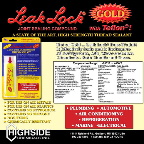 Gold Pipe Joint Sealant with Teflon -Prevents Leaks- High-Strength Thread Sealant for Metal & Plastic Surfaces -Easy-to-Apply- for Household,Plumb...