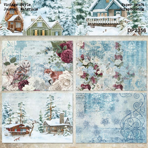 A5 size Merry Christmas Elk Theme Dot Scrapbook, DIY Album Scrapbook Paper,Greeting Card Making Background Paper Craft Supplies Painting Decoratio...