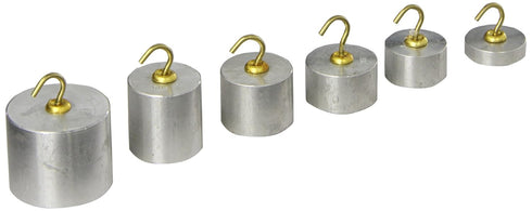 United Scientific WSAL06 Aluminum Hooked Weight Set, One Each of 100g, 50g, 40g, 30g, 20g, 10g...