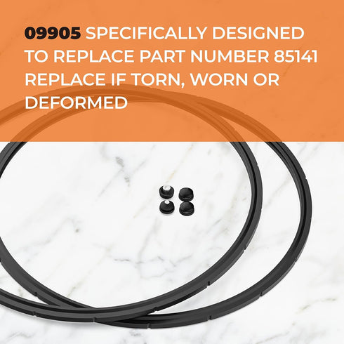 09905 Pressure Canner Sealing Ring Replacement for Presto 01710, 01740,01750,01770,01780 12-22qt Pressure Cooker or Canner, Includes Automatic Air...
