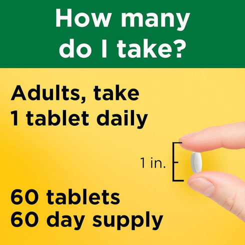 Nature Made L-Lysine 1000 mg, Dietary Supplement, 60 Tablets, 60 Day Supply...