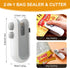 2Pcs Mini Bag Sealer, Rechargeable Heat Sealer, 2 in 1 Chip Bag Sealer & Cutter, Mini Bag Resealer Machine, Portable Handheld Food Sealer for Plas...