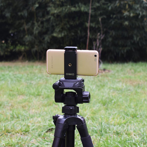 Universal Cell Phone Tripod Mount Adapter, OIMIO Phone Holder Clip Connector Head Used for Monopod Selfie Stick DSLR Travel Mini Flexible Tripod a...