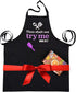 Cooking Apron for Mom with Spatula and Gift Box, Funny Kitchen Apron with 3 Pockets, Mom Gift, Cute Apron, Mother's Day Gift (Thou Shalt Not Try M...