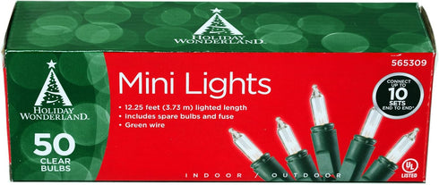 50-Count Clear Christmas Light Set...