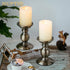 2 Pcs Bronze Iron Pillar Candle Holders, Most Ideal for 3" Pillar Candle, Gifts for Wedding, Party, Home, Spa, Reiki, Votive Candle (2 x S)...