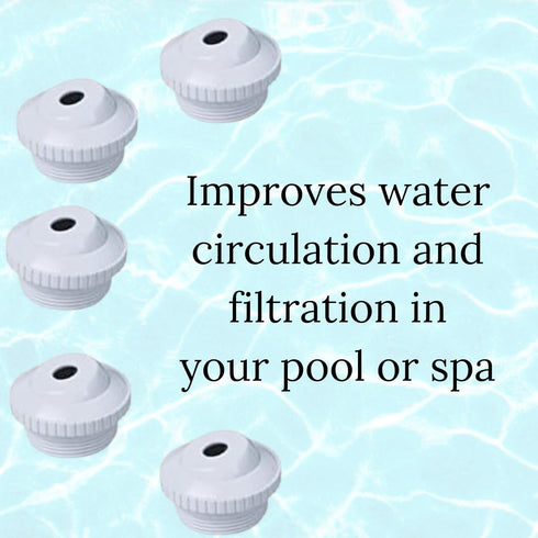 Southeastern 5 Pack Pool Spa Eyeball Jet 1/2" Opening 1.5" Threaded Adjustable Angle...