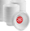 Stock Your Home (240 Pack) 12 oz Elegant White Plastic Bowls for Parties Small Disposable Bowl for Fancy Dinner or Cocktail Party, Soup and Salad,...
