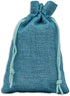 12-Pack 5.5x7.75 Natural Burlap Gift Bags w. Drawstring (Teal Blue, Medium) for Party Favors, Presents or DIY Craft by TheDisplayGuys...