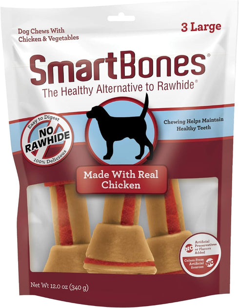 SmartBones Large Chews, Treat Your Dog to a Rawhide-Free Chew Made with Real Meat and Vegetables...