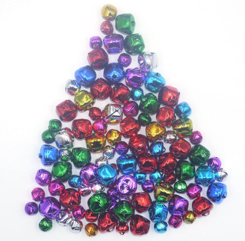 Craft Kits and Supplies 100 Mix Colorful Christmas Jingle Bells...