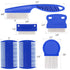 6 Pack Flea Lice Comb for Dogs Cats, Pet Tear Stain Remover Grooming Comb with Rounded Metal Teeth for Small, Medium & Large Pets, Blue...