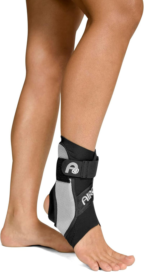 Aircast A60 Ankle Support Brace, Right Foot, Black, Large (Shoe Size: Men's 12+ / Women's 13.5+)...