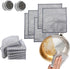 5 pcs Premium Metal Wire Dishwashing Cloth Scrubs Double-Layer + 2pcs Kitchen Towel Holder - scrubbing Cloths for pots and Pans - Non Scratch Wire...