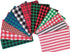 20pcs/Set 8"x8" Check Squares Plaid Craft Cotton Fabric Bundle Gingham Precut Sewing Quilting Patchwork for Christmas Holiday...
