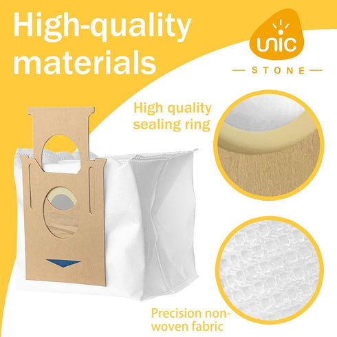 9 Pack T8 Bags Fit for Ecovacs DEEBOT OZMO T8 AIVI T8 Max and T8 Series/N8 Pro Plus/ N8 Pro/N10 Plus Robot Vacuum, Fit for Yeedi Vacuum...