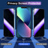 Compatible with iphone 13 Pro and compatible with iphone 14 / 13 Privacy screen protector 2 Pack Gradient Colorful Mirror Tempered Glass anti Blue...
