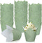 Whaline 200Pcs Sage Green Tulip Cupcake Liners Green Muffin Baking Liners Tulip Cupcake Wrappers Baking Cup for Bridal Baby Shower Wedding Birthda...