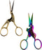 SINGER 4 Inch Forged Embroidery Scissors for Sewing, Cross-Stitching, Crafts, & More (Gold Stork & Spectrum Finish Unicorn Designs, 2-Pack)...