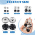 TOAOB 100 Sets Sew on Snap Buttons Brass Snaps Fasteners Press Studs Snap Kit for Sewing Clothing 8.5mm 10mm 12mm 25mm Black and Silver...