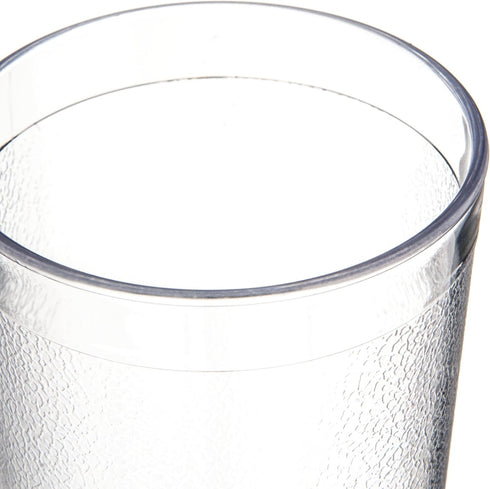 Carlisle FoodService Products 52128107 Stackable ShatterResistant Plastic Tumbler, 12 oz., Clear (Pack of 6)...