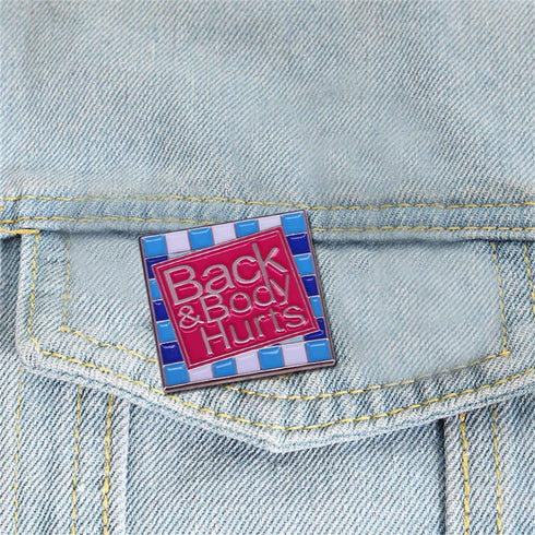 Back&body hurts Enamel Pin Funny Metal Lapel Pins Badges on Backpack Women's Brooch for Backpack Clothes Jewelry Fashion Accessories Gift...