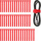 Pasow 50pcs Reusable Fastening Adjustable Cable Ties Wire Management (8 Inch, Red)...