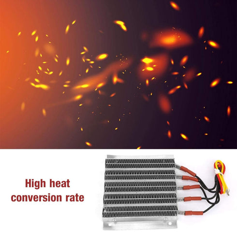 Jeanoko High Heat Conversion Rate Ripple PTC Heating Ripple Heater Constant Temperature Heating 1000W Power for Wax Melter Heater(48V 1000W)...
