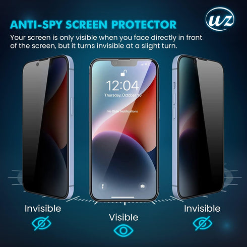 [2+2 Pack For iPhone 14 Plus Anti-Spy Tempered Glass Screen Protector Phone Accessories,2 Pack Privacy Screen Plus 2 Pack Camera Lens Protector wi...