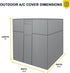 KHOMO GEAR Waterproof Heavy Duty Outdoor Air Conditioning Cover AC Protector, Conditioner Outside Units, Grey,AC-Cover-Grey...