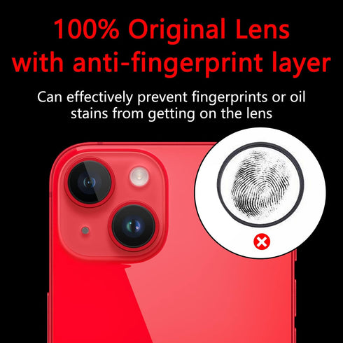 Original Back Rear Camera Lens Glass Replacement for iPhone 14 6.1 inch and iPhone 14 Plus 6.7 inch with pre-Installed Adhesive+Reparing Toolkit+I...