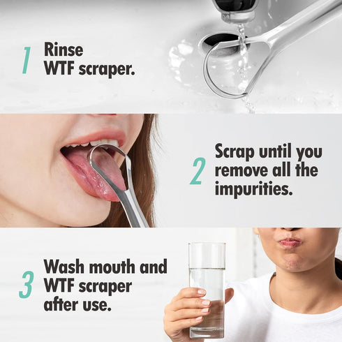 Wipe Tongue Fresh Tongue Scraper for Adults | 100% Stainless Steel Tongue Scraper Oral Care | Tongue Cleaner | Oral Hygiene Essentials Tongue Scru...