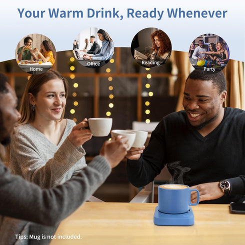 VOBAGA Coffee Mug Warmer, 4 Hours Auto Shut Off Cup Warmer for Office Home Desk with 3 Temperature Settings, Electric Beverage Warmer for Cocoa,Te...