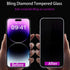 2PCS Glitter Screen Protector suit for iPhone 13 Pro Max/iPhone 14 Plus,Diamond Bling Shiny Sparkling Tempered Glass Suit for iPhone 13 Pro Max/iP...