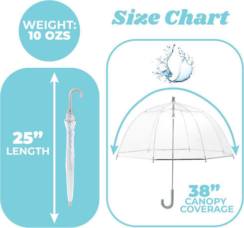 totes Kid's Clear Bubble Umbrella with Dome Canopy, Lightweight Design, Wind and Rain Protection, Cosmic Adventure, Kids-38...