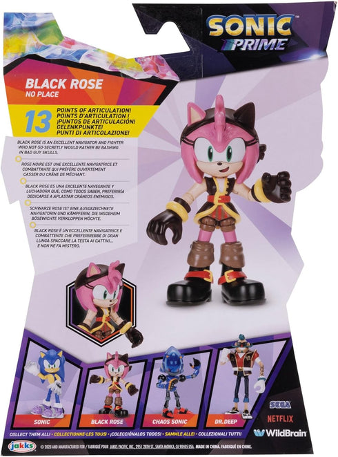 Sonic Prime 5-inch Black Rose - No Place Action Figure 13 points of Articulations. Ages 3+ (Officially licensed by Sega and Netflix)...