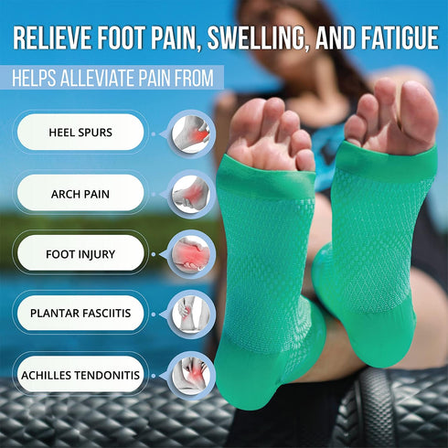 SB SOX Ankle Compression Sleeve - Plantar Fasciitis Compression Socks - Best Arch Support for All Day Wear - Relief for Heel Pain and Night Splint...