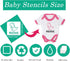 22 Pack Cute Baby Shower Stencils for Onesie Decorating Kit, Boy Girl Shirt Fabric Stencils for Clothes Phrases Mixed Animals Pattern Templates fo...