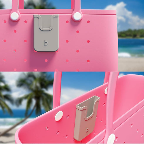 Silicone Phone Holder Compatible with Bogg Bag, Soft Silicone Charm Insert Accessories and Attachment for Bogg Beach Bags, Generic & Portable Size...