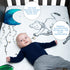 JumpOff Jo - Fitted Crib Sheet, Super Soft Breathable 100% Cotton Baby Crib Sheet for Standard Crib Mattresses and Toddler Beds, 28 in. x 52 in. -...